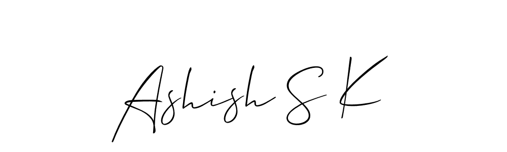 Ashish S K stylish signature style. Best Handwritten Sign (Allison_Script) for my name. Handwritten Signature Collection Ideas for my name Ashish S K. Ashish S K signature style 2 images and pictures png